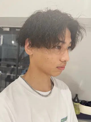 パーマ メンズ 透明感/レイヤー/ 姫カット Fukuのヘアスタイル