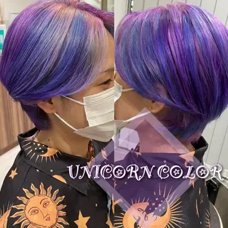 ショート カラー Re:st所属・Miyavi/カラー ショートボブのヘアスタイル