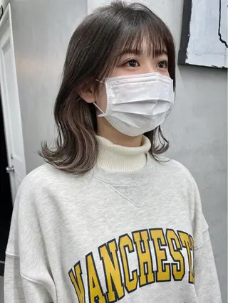 ミディアム カラー ブリーチダブルカラー 【koide】のヘアスタイル