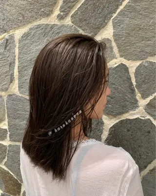 ミディアム カラー ヘアアレンジ 👑サロンディレ クター👑はるかのヘアスタイル