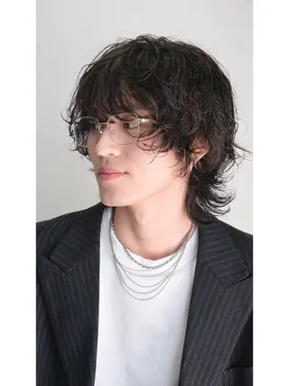 ミディアム パーマ 🖱️ナチュラルヘア 鍋谷美帆🖱️のヘアスタイル