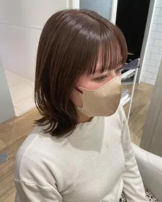 ミディアム カラー パーマ ヘアアレンジ メンズ キッズ ネイル マツエク・マツパ 🫧垢抜けヘア🫧 SHIORIのヘアスタイル