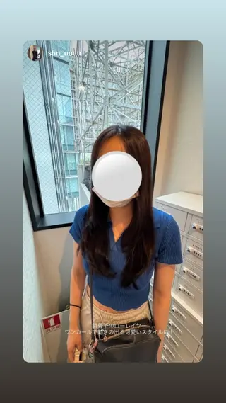 ロング ハイトーン/レイヤー SHUNのヘアスタイル