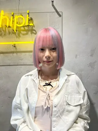 ミディアム デザイン🥇複雑履歴 ハイトーン特化のヘアスタイル