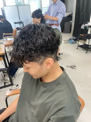 ショート パーマ メンズ メンズ特化/パーマ /フェード/洋輔のヘアスタイル