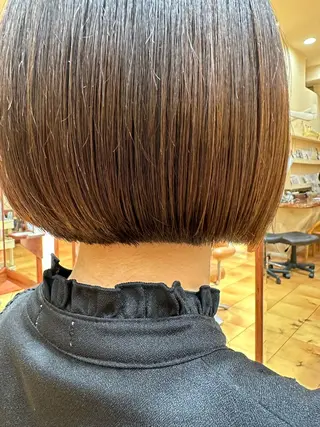 ミディアム 小顔ボブ/お悩み解決 /ボブパーマ/とういのヘアスタイル