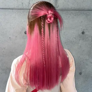 ロング カラー トレンドカラー🥣／ ヘアアレンジ✩.*˚のヘアスタイル
