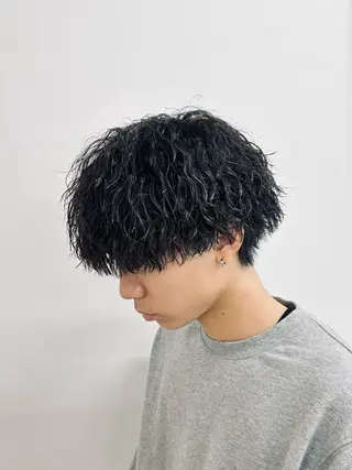 ミディアム パーマ メンズ 🏁メンズパーマ/ RYOYAのヘアスタイル