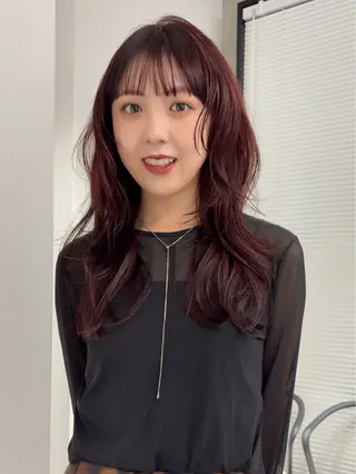 ロング カラー 原 菜帆のヘアスタイル