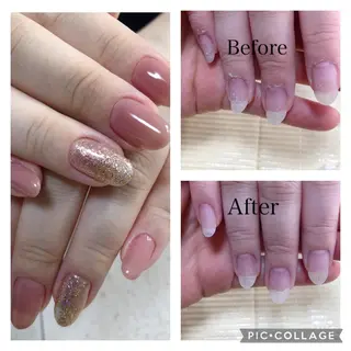 ネイル 北浦和 自爪育成ケアのネイルデザイン