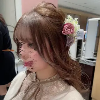 ロング カラー パーマ ヘアアレンジ 小野寺瑞希 /最小顔カットのヘアスタイル