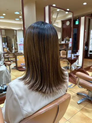 セミロング 小顔ボブ/お悩み解決 /ボブパーマ/とういのヘアスタイル