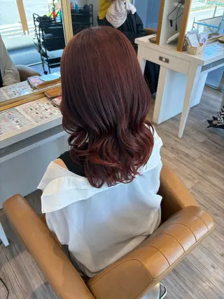 セミロング カラー yui🥀/ボブ /ブリーチなしカラーのヘアスタイル