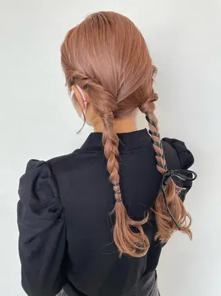 セミロング ヘアアレンジ 透明感🍨レイヤー ヘアセット/miyuのヘアスタイル