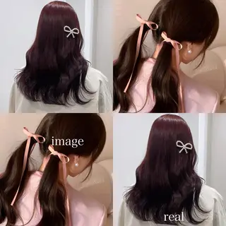 ロング 盛れる暖色🎀ガーリ ーヘア🎀きっかのヘアスタイル