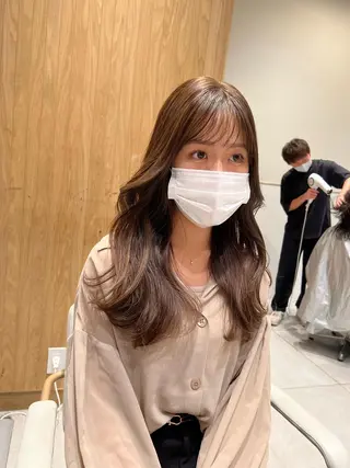 ロング カラー レイヤー専門家 ダブルカラー修のヘアスタイル