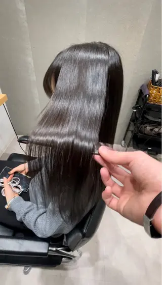 セミロング 髪質改善ヘアケア 艶髪特化/上田のヘアスタイル