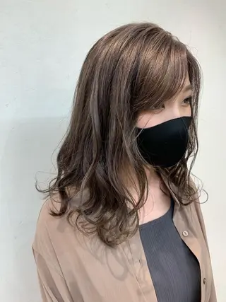 セミロング カラー 透明感カラー/ ダブルカラー /ソラのヘアスタイル