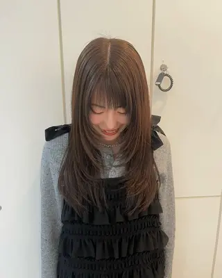 ロング カラー neneka レイヤーカット🍀のヘアスタイル