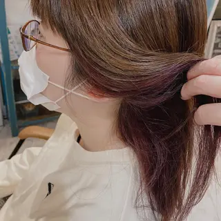 ミディアム オオネザワ ユカのヘアスタイル