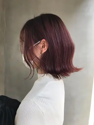 セミロング カラー ヘアアレンジ moi-meme.soe所属・タナカ リナのヘアスタイル