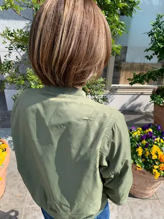 ミディアム カラー 髪質改善美容室Lust所属・美容室Lust💚 嶋崎　鷹のヘアスタイル