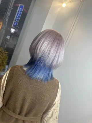 ミディアム カラー ヘアアレンジ ⚠️激安ブリーチで 後悔してる方へ⚠️のヘアスタイル