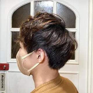 ミディアム メンズ BRITS 渡辺 菜々子のヘアスタイル