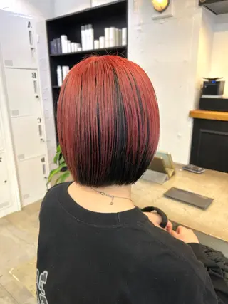 ミディアム カラー ヘアアレンジ 🎀暖色カラー🎀 ♡yurika♡のヘアスタイル