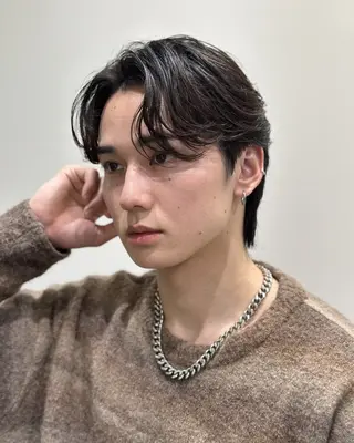 ショート パーマ メンズ 池袋センターパート No.1 裕大のヘアスタイル