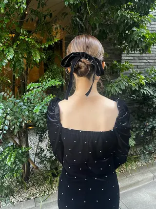 セミロング ヘアアレンジ ⭐️ アユミ⭐️のヘアスタイル