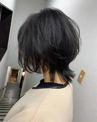 ミディアム カラー 💗レイヤーショート ボブ艶髪/竜也💗のヘアスタイル