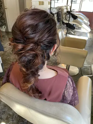 セミロング カラー パーマ ヘアアレンジ メンズ 表参道Lise おおいしおりのヘアスタイル