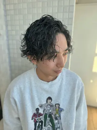 ショート パーマ メンズ メンズ特化 パーマ/オザワのヘアスタイル