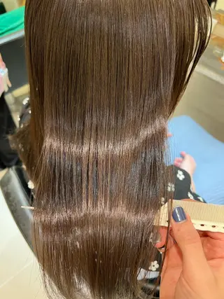 ロング ‪🤎艶感ベージュ/ ミルクティー‪🤎のヘアスタイル