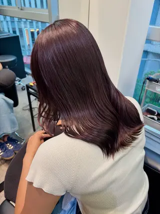 ミディアム カラー ブリーチなし ダブルカラー/ゆなのヘアスタイル