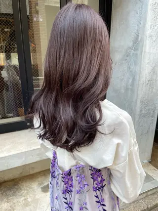 セミロング カラー 🩰オリーブ/ ベージュ松本咲花🩰のヘアスタイル