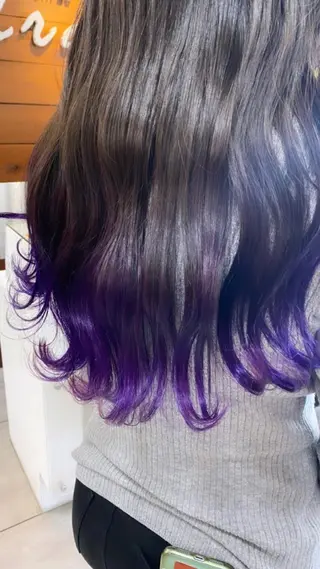 ロング カラー ヘアアレンジ HAIRSALONLOOP所属・川上 麻梨阿のヘアスタイル