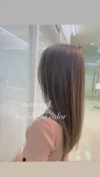 セミロング カラー 似合わせカラー/艶 髪質改善/ヨシザキのヘアスタイル