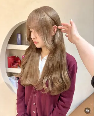 カラー ハイトーンベージュ カラー/さら🎀のヘアスタイル
