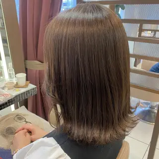 セミロング カラー 羽エクステ/シール エクステ/横浜駅5分のヘアスタイル
