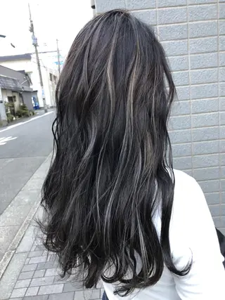 ロング カラー 似合わせ レイヤー須川のヘアスタイル