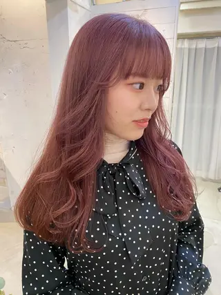 ロング カラー ブリーチなしカラー ダブルカラーエクステのヘアスタイル