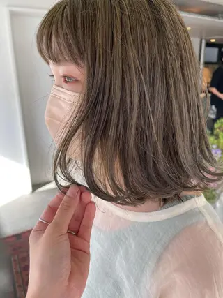 ショート カラー pole/apartment所属・💓パーマ，💗 レイヤーカットのヘアスタイル