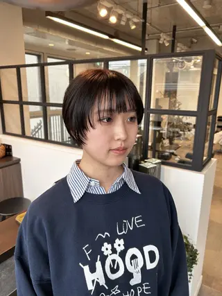 ショート 髪質改善/縮毛矯正/ 透明感カラーYUMAのヘアスタイル