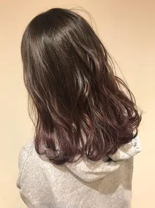 ミディアム カラー AMI Hair  supply所属・髪質改善カラー 韓国風レイヤーのヘアスタイル