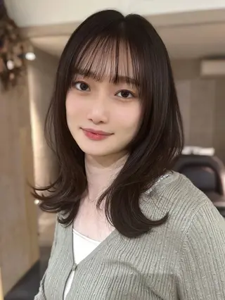 ミディアム 髪質改善✨艶髪✨ レイヤーカット 田畑のヘアスタイル