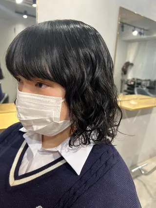 ミディアム デジタルパーマ/ ウェーブパーマ/神野のヘアスタイル