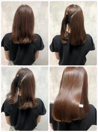 セミロング 満足度⭕️縮毛矯正師 谷口にお任せを👍のヘアスタイル