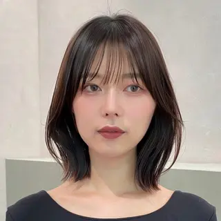 ミディアム レイヤーカット/ くびれヘア佐藤大空のヘアスタイル